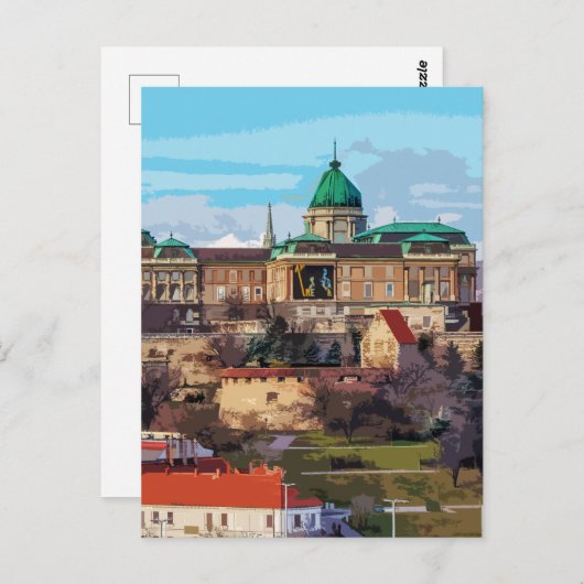 ブダペスト歴史城建築ハンガリー ポストカード (正面/裏面)