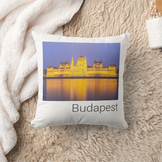 ブダペスト議会パノラマハンガリーホリデイ クッション (ブランケット)