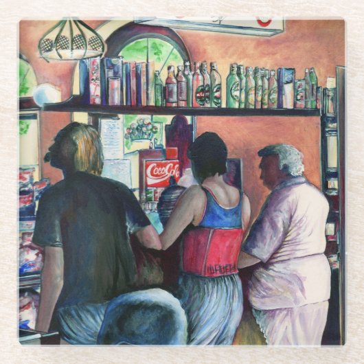 ブダペスト·ゴルフ·バフ ガラスコースター (正面)