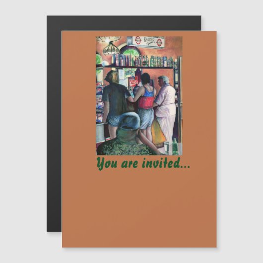 ブダペスト·ゴルフ·バフ マグネット招待状 (正面/裏面)