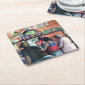 ブダペスト·ゴルフ·ブフェ スクエアペーパーコースター (アングル)