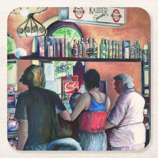 ブダペスト·ゴルフ·ブフェ スクエアペーパーコースター (正面)