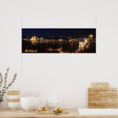 ブダペスト、ドナウ川の土手 ポスター (キッチン)