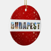 ブダペスト・ハンガリー旅行写真クリスマス セラミックオーナメント (右)