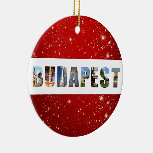 ブダペスト・ハンガリー旅行写真クリスマス セラミックオーナメント (右)
