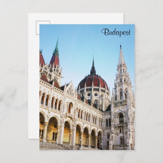 ブダペスト・ハンガリー議会建物旅行写真 ポストカード (正面/裏面)