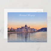 ブダペスト，ハンガリー，ブダ城，夜の街 ポストカード (正面/裏面)