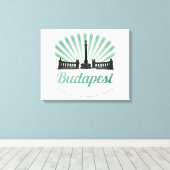 ブダペスト，ハンガリー，ヘルーズスクエア，マグヤールポスター キャンバスプリント (インサイチュ (ウッドフロア))