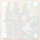 ブダペスト、ハンガリー|都市地図 ガラスコースター (裏面)