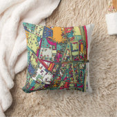 ブダペスト、ハンガリー|都市地図 クッション (ブランケット)