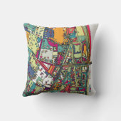 ブダペスト、ハンガリー|都市地図 クッション (裏面)