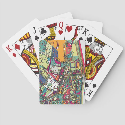 ブダペスト、ハンガリー|都市地図 トランプ (裏面)