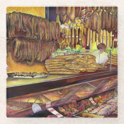 ブダペスト・ピグ ガラスコースター (正面)