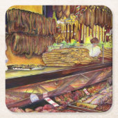 ブダペスト·ピグ スクエアペーパーコースター (正面)