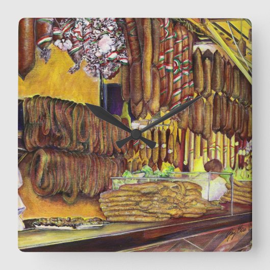 ブダペスト·ピグ スクエア壁時計 (正面)