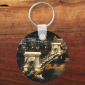 ブダペスト、ブダ城からの鎖橋 キーホルダー (正面)