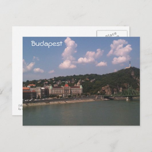 ブダペスト – リバティブリッジアンドゲラートヒル ポストカード (正面/裏面)
