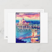 ブダペスト、ヴィンテージのポスター ポストカード (正面/裏面)