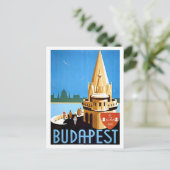 ブダペスト、漁師のバスティオン、ヴィンテージ旅行 ポストカード (スタンド正面)