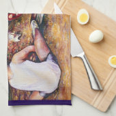 ブダペス忘れトのにんにくはやめなさい キッチンタオル (四つ折り)