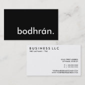 ブダラン。 名刺 (正面/裏面)