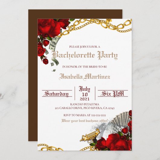 ブチョナバチェロレッテ招待状モブ妻 招待状 (正面/裏面)