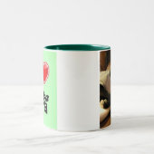 ブチ　マグ　緑　◎ ツートーンマグカップ (中央)