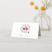 ブッエレガントクフォークファームフローララブバード結婚ズ プレイスカード (裏面)