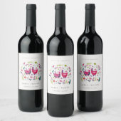 ブッエレガントクフォークファームフローララブバード結婚ズ ワインラベル (ボトル)