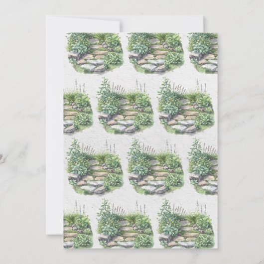 ブッエレガントク&ブランチワイルドフラワーブライダルシャワー 招待状 (裏面)