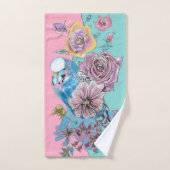 ブッカラフルジーブデガーバラピンクアートタオルセット バスタオルセット (ハンドタオル)