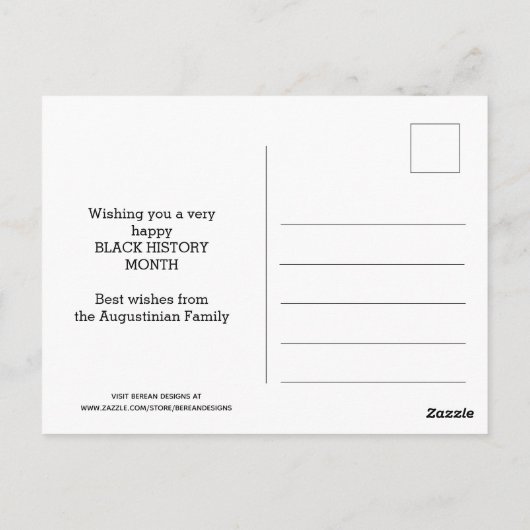 ブッカーTワシントンやる気を起こさせる聖なる書物、 経典引用文 ポストカード (裏面)