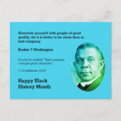 ブッカーTワシントンやる気を起こさせる聖なる書物、 経典引用文 ポストカード (正面)