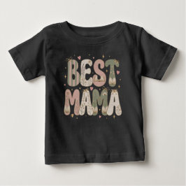 ブッキッシュ フラワー ママデザイン ベビーTシャツ