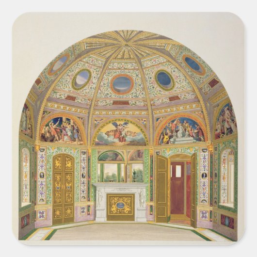 ブッキンガの夏の家のフレスコの装飾 スクエアシール (正面)