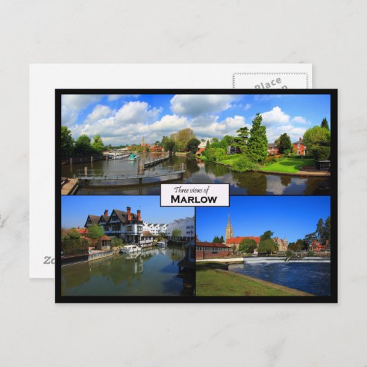 ブッキンガムシャー州マーロウのトリプルビューポストカード ポストカード (正面/裏面)