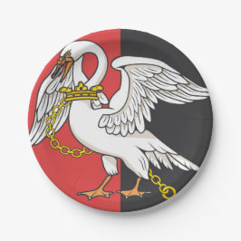 ブッキンガムシャー州旗 ペーパープレート