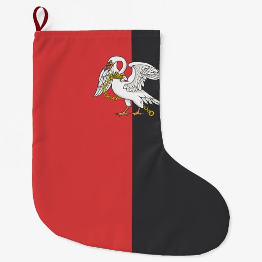 ブッキンガムシャー州旗 ラージクリスマスストッキング (正面)