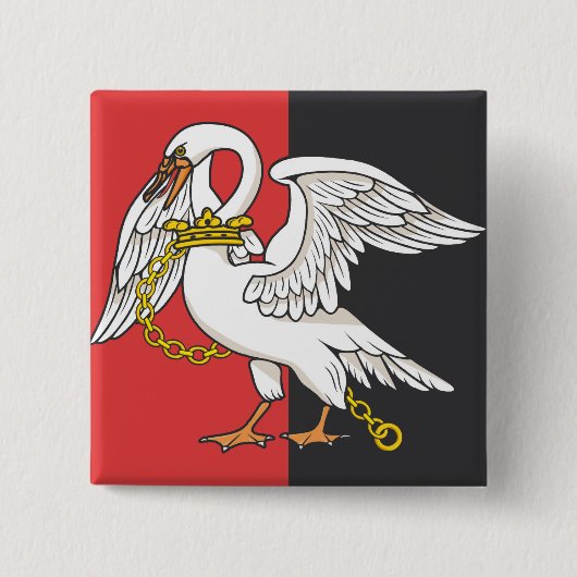 ブッキンガムシャー州旗 缶バッジ (正面)