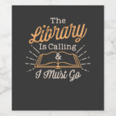 ブックおたく – ライブラリが呼び出し中 ワインラベル (シングルラベル)