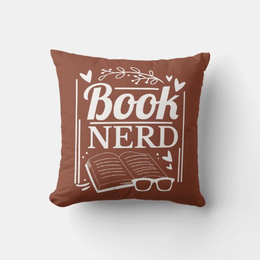 ブックおもしろいおたく引用文テラコッタ装飾用クッション クッション (正面)