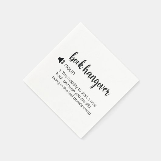 ブックおもしろいのハングオーバー定義 スタンダードカクテルナプキン (角)