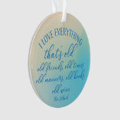 ブックおもしろいクラブフレンズワイン引用文ウィンターブルー オーナメント (正面)