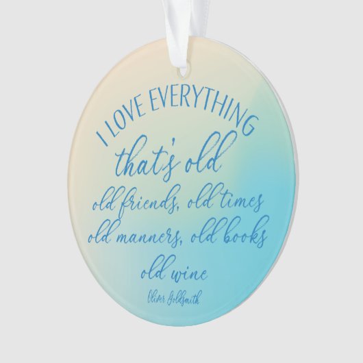 ブックおもしろいクラブフレンズワイン引用文ウィンターブルー オーナメント (正面)