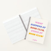 ブックおもしろいクラブ引用文カラフルネームジャーナル ノートブック (内部)