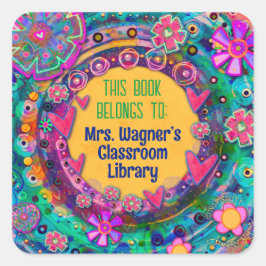 ブックがフローラに属カスタムするフローラ先生スクア スクエアシール