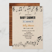 ブックとミュージックシャワーパーティー 招待状 (正面/裏面)