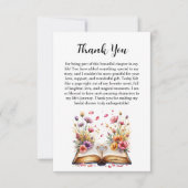 ブックとリングをテーマにした感謝のカードです。 招待状 (正面)