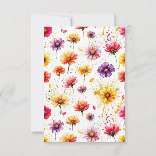 ブックとリングをテーマにした感謝のカードです。 招待状 (裏面)