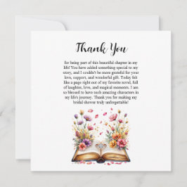 ブックとリング テーマの感謝カード サンキューカード